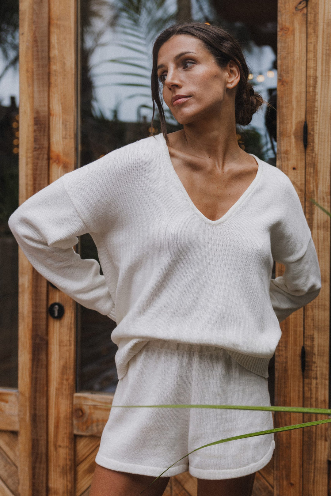 White Knit Set