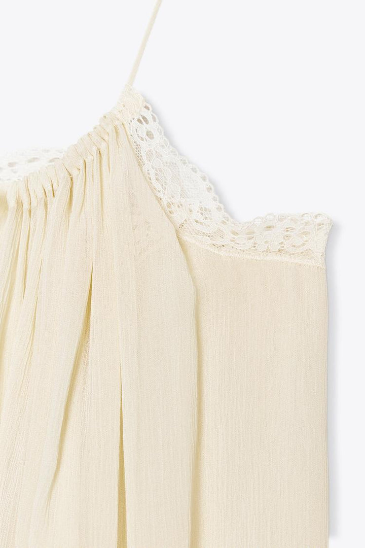 SEMI-SHEER LACE TOP