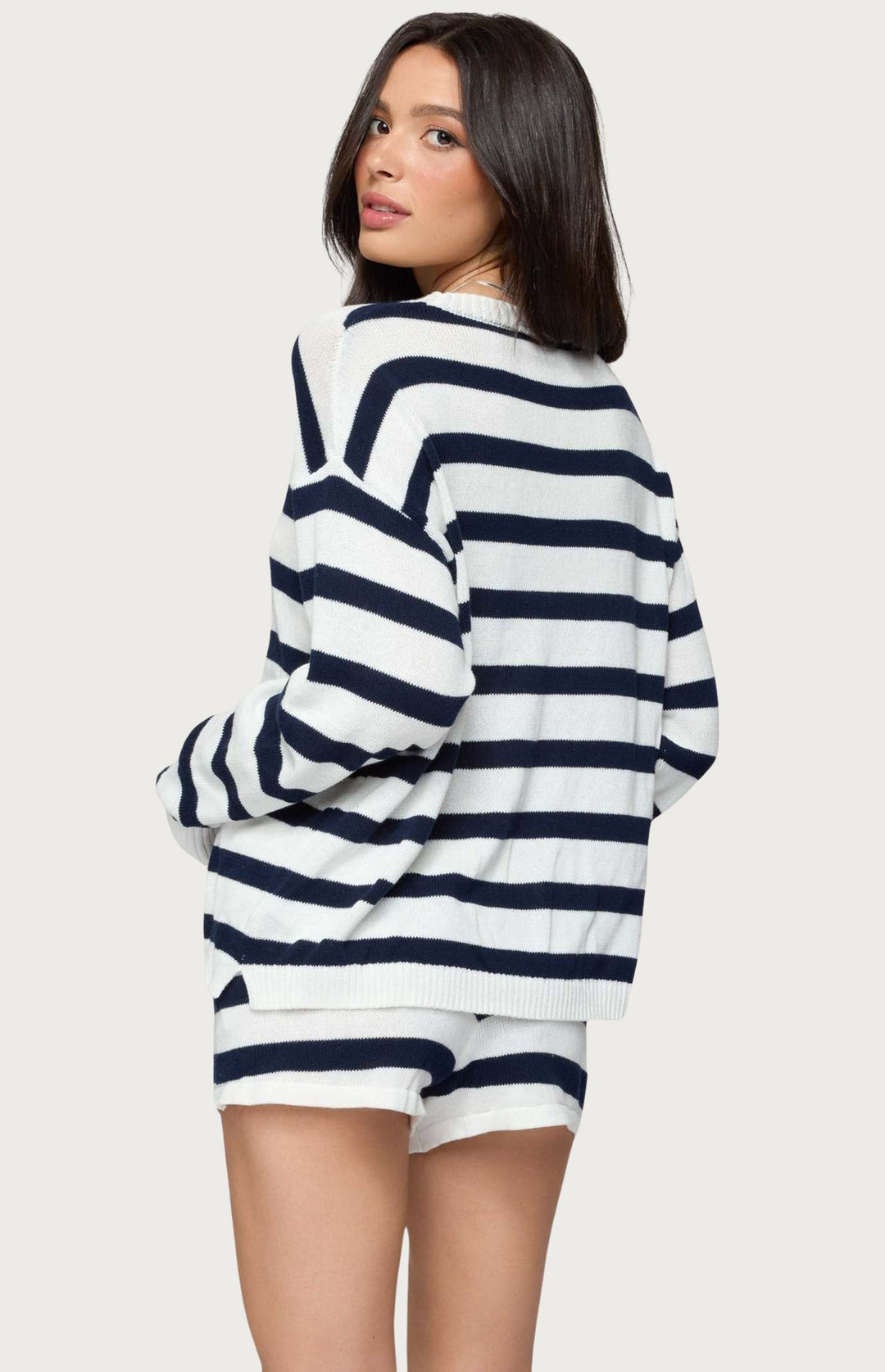 Striped Knit Sweater Set