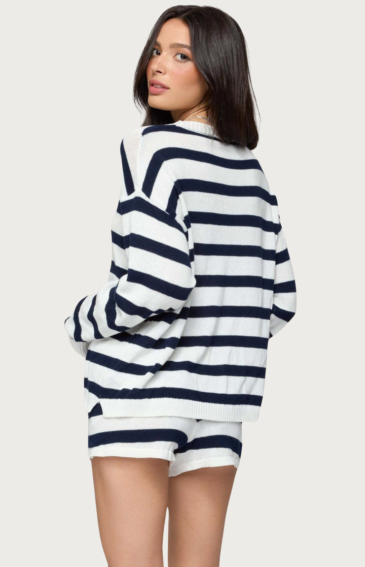 Striped Knit Sweater Set