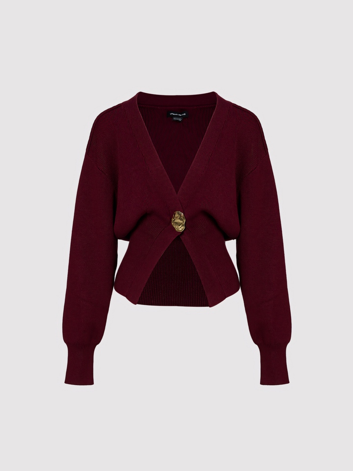 V-Neck Knitted Cardigan