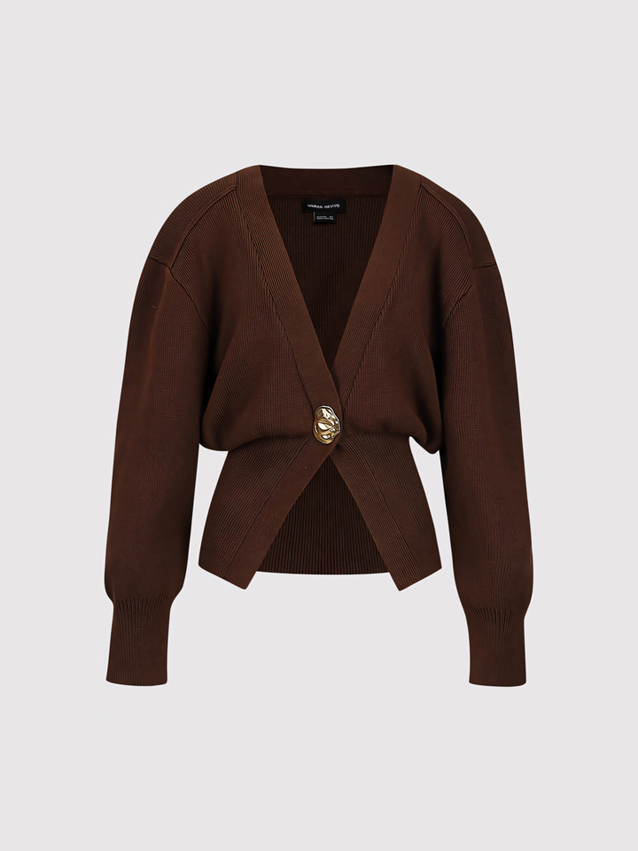 V-Neck Knitted Cardigan