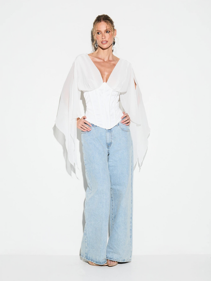 Corset Chiffon Petite Top