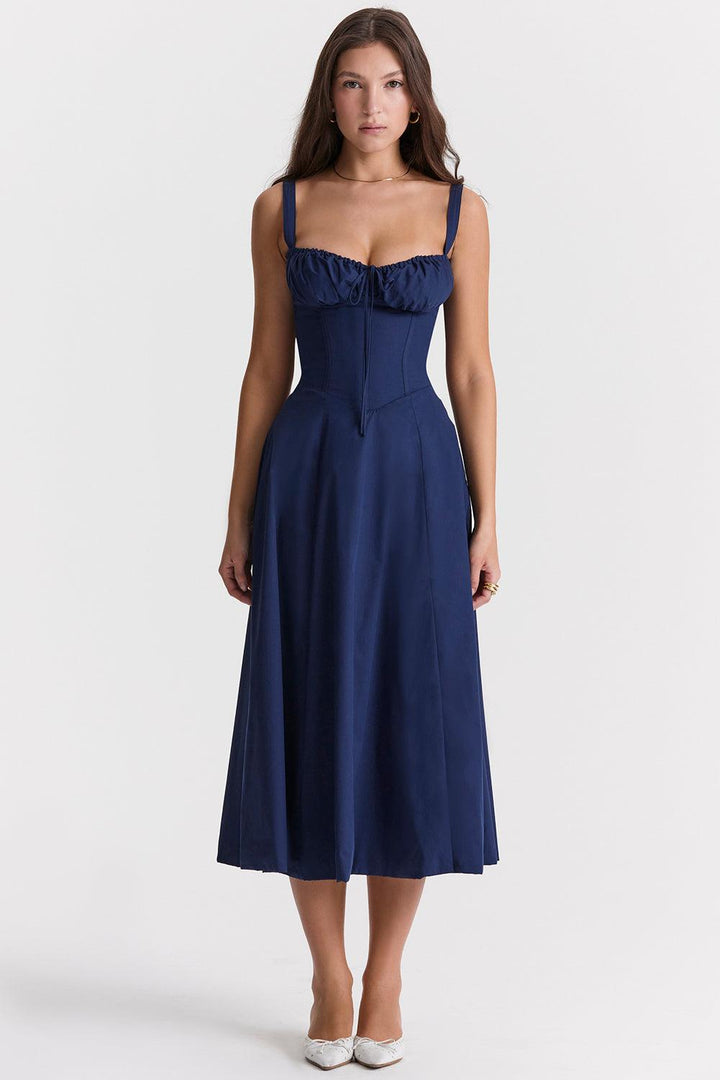 FRENCH NAVY BUSTIER SUNDRESS