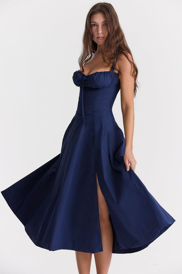 FRENCH NAVY BUSTIER SUNDRESS