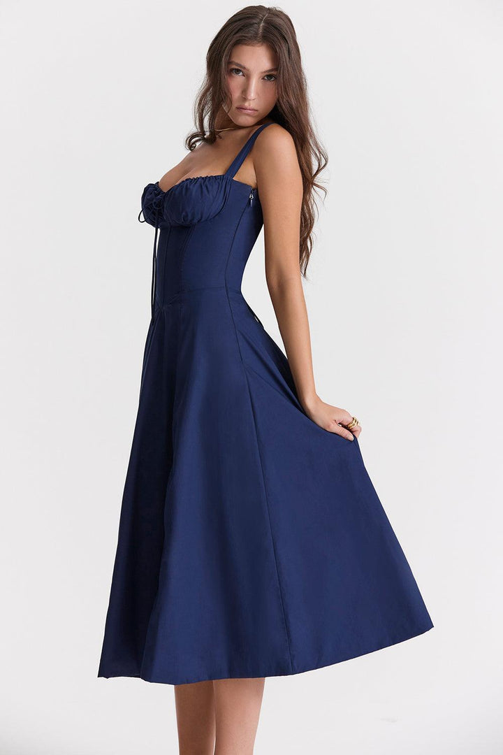 FRENCH NAVY BUSTIER SUNDRESS