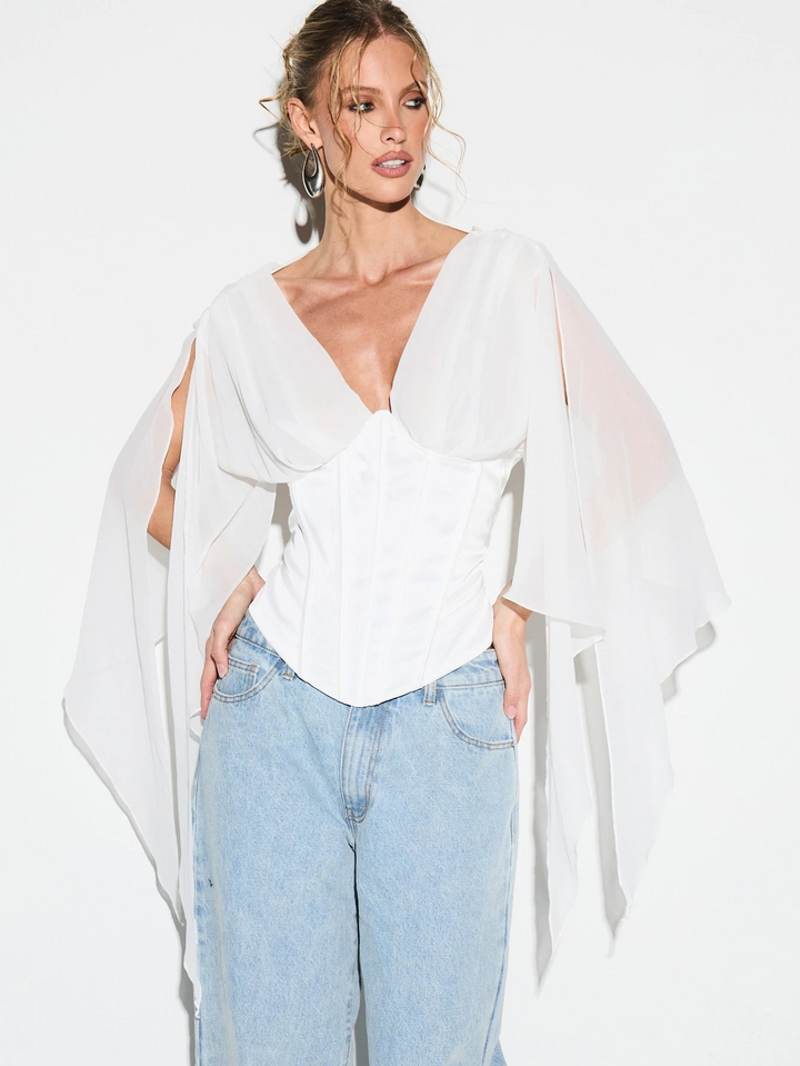 Corset Chiffon Petite Top