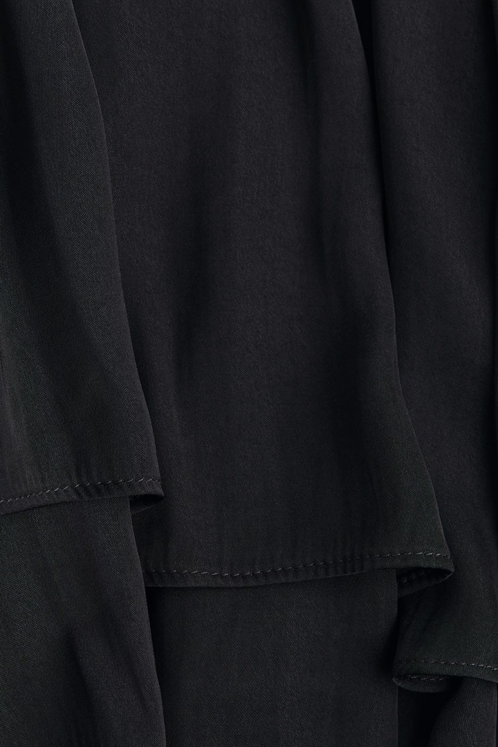 Gathered Noir Mini Dress