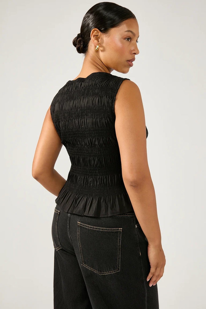 High Neck Top Black