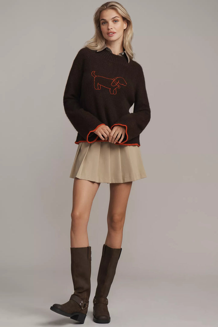 White Dog Icon Sweater