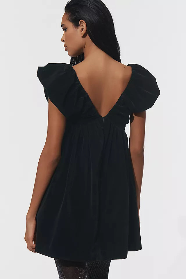 Endless Rose Velvet Bow Mini Dress