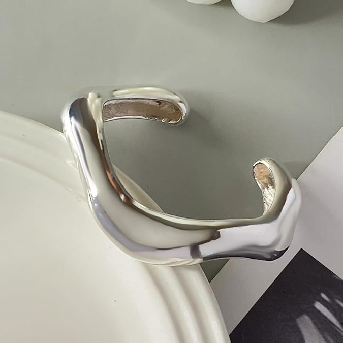 Sculptural Wave Bangle