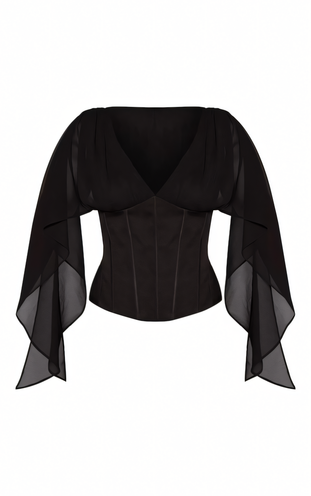 Petite Chiffon Drape Corset