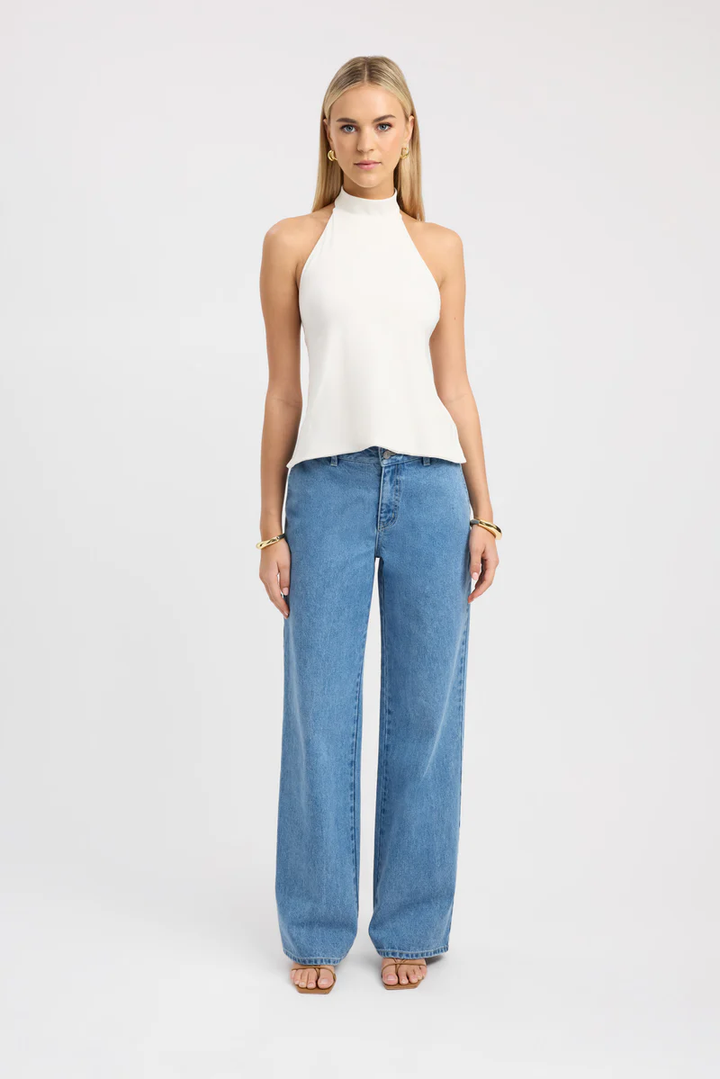 Nova High-Neck Backless Top