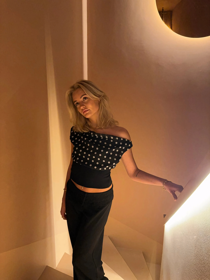 Kimmie polka dotted top