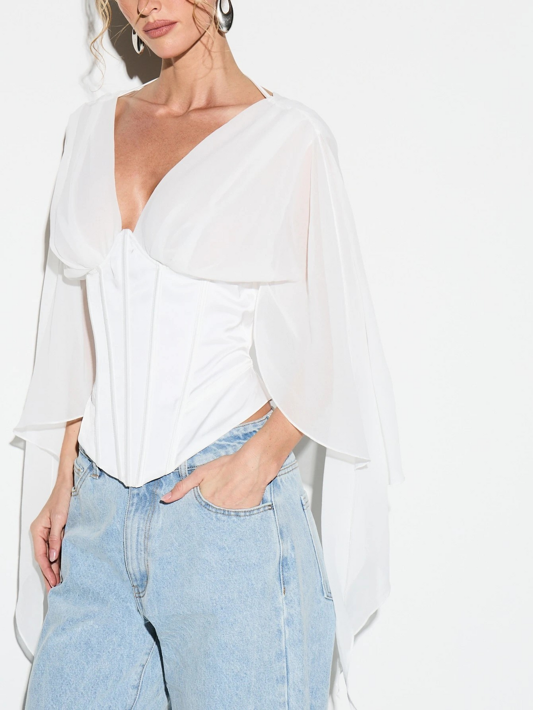 Corset Chiffon Petite Top