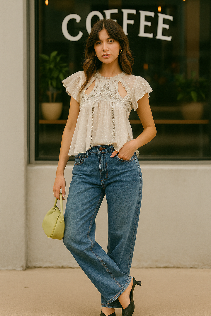 Aurora Lurelle Cut-Out Spark Blouse