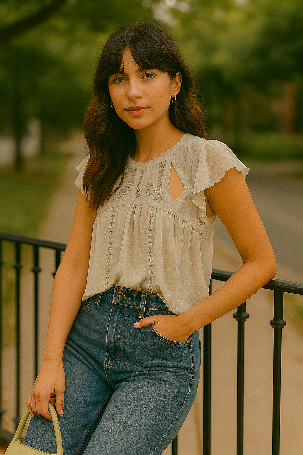 Aurora Lurelle Cut-Out Spark Blouse