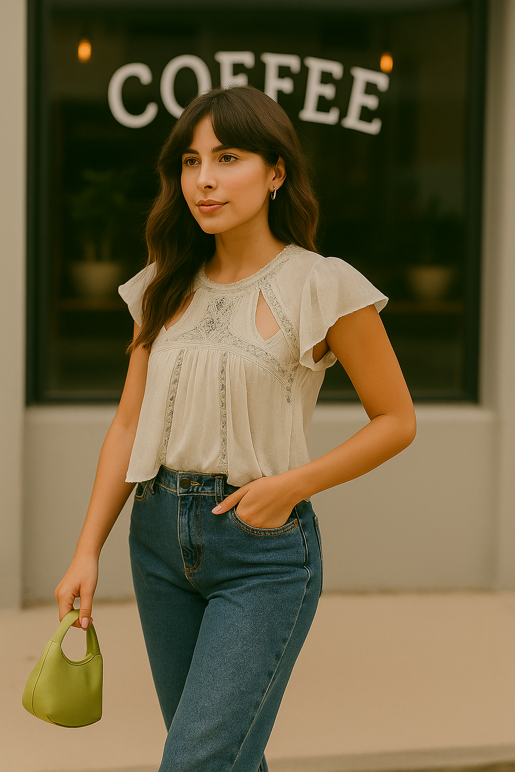 Aurora Lurelle Cut-Out Spark Blouse