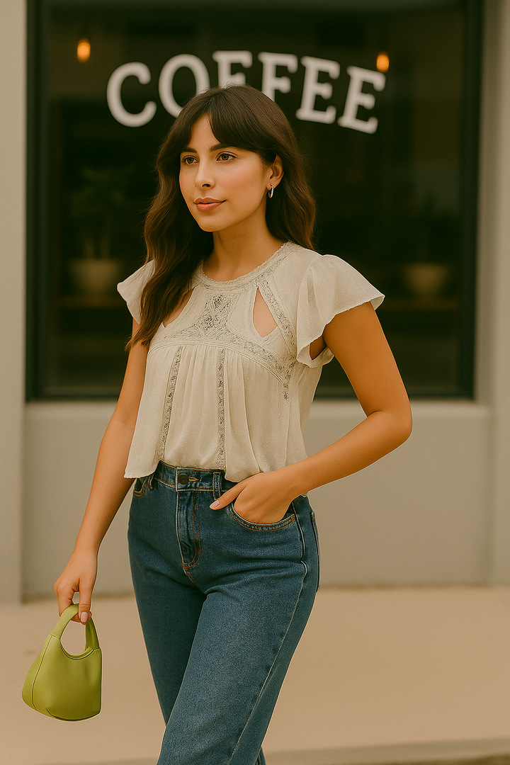 Aurora Lurelle Cut-Out Spark Blouse
