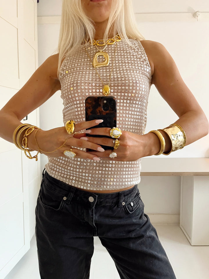 Charis Gold Pearl Ring