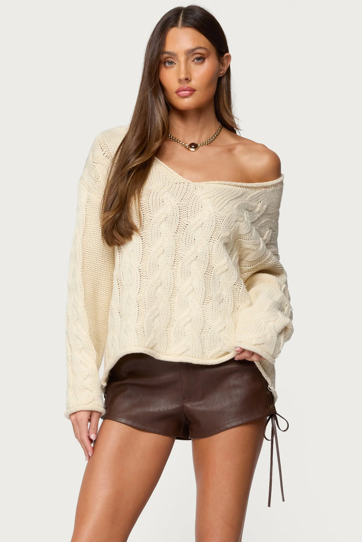 Oversized V-Neck Sweater