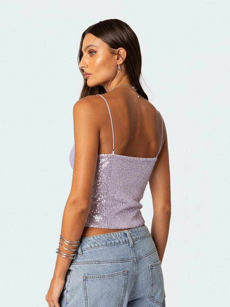 Going out glitter top