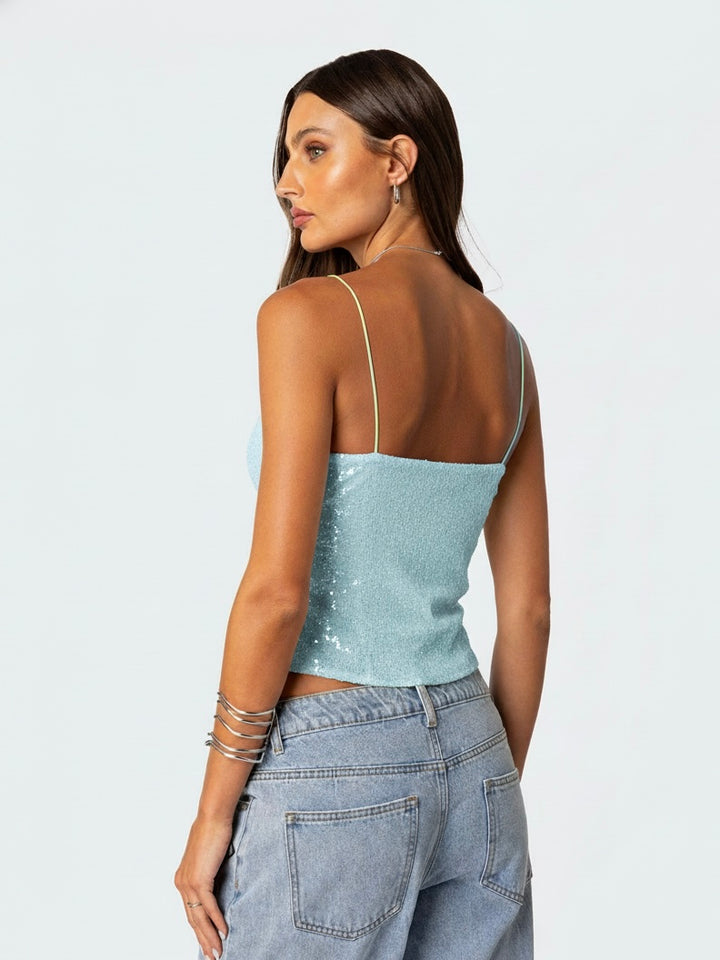 Going out glitter top