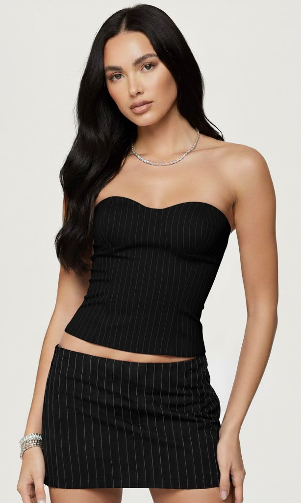 Striped tube top