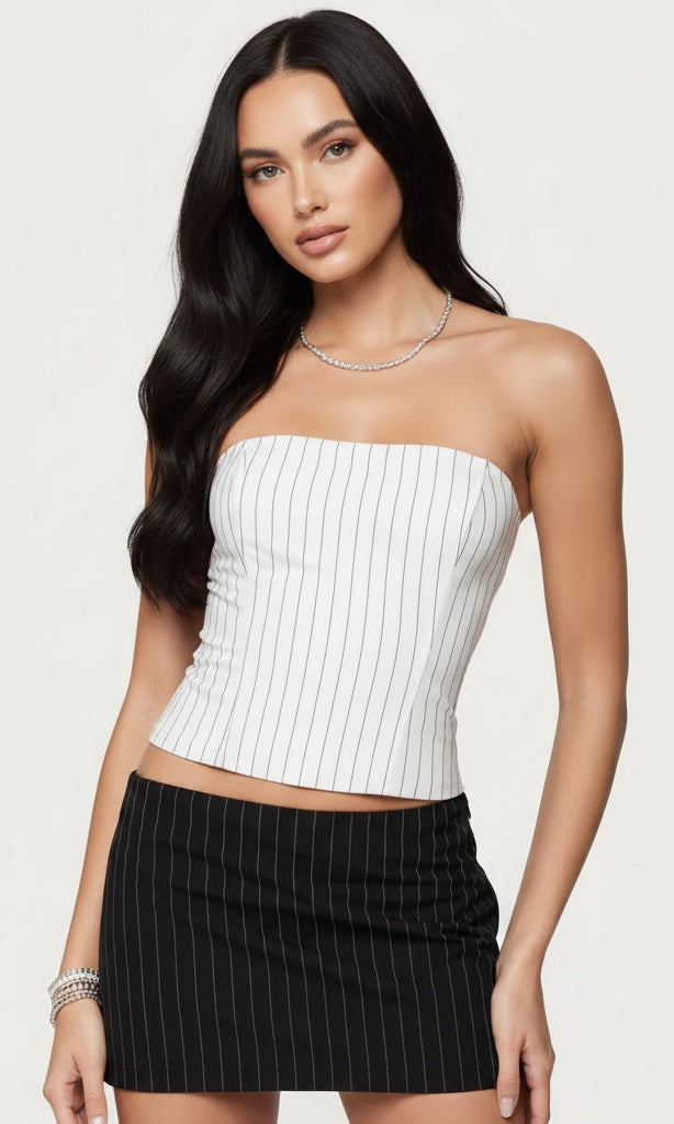 Striped tube top