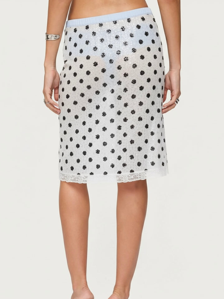 Polkadot lace skirt