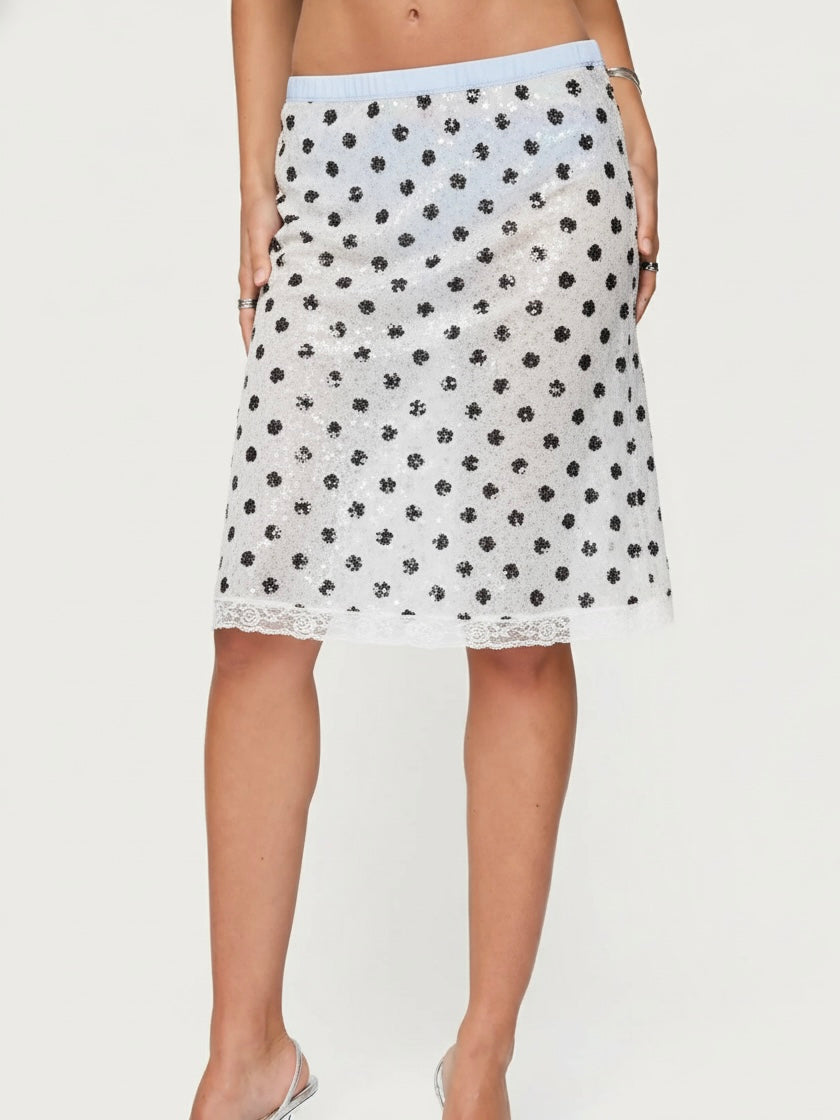 Polkadot lace skirt