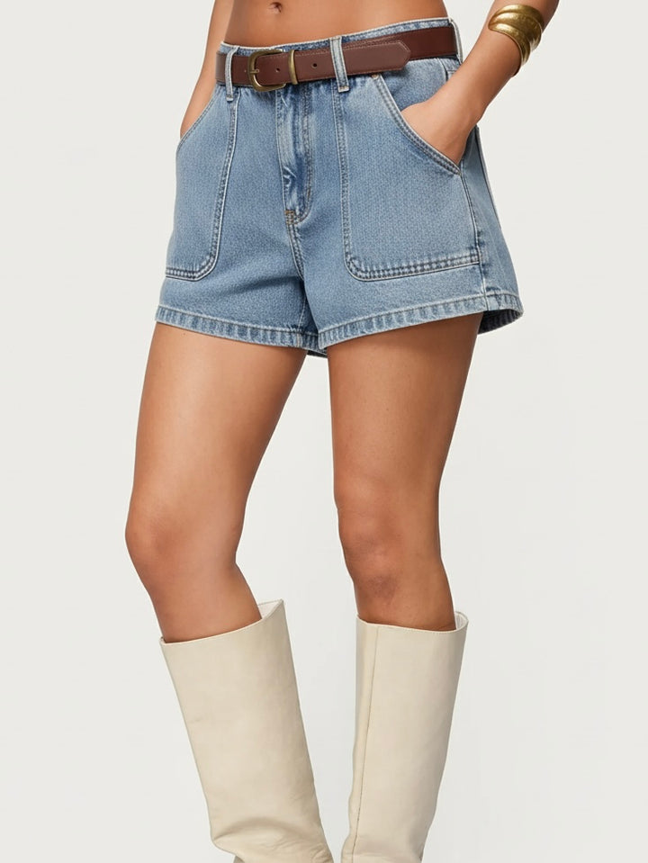 Quatro pocket denim skirt