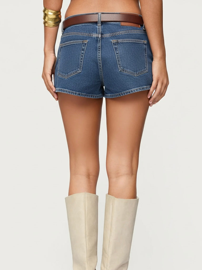 Quatro pocket denim skirt