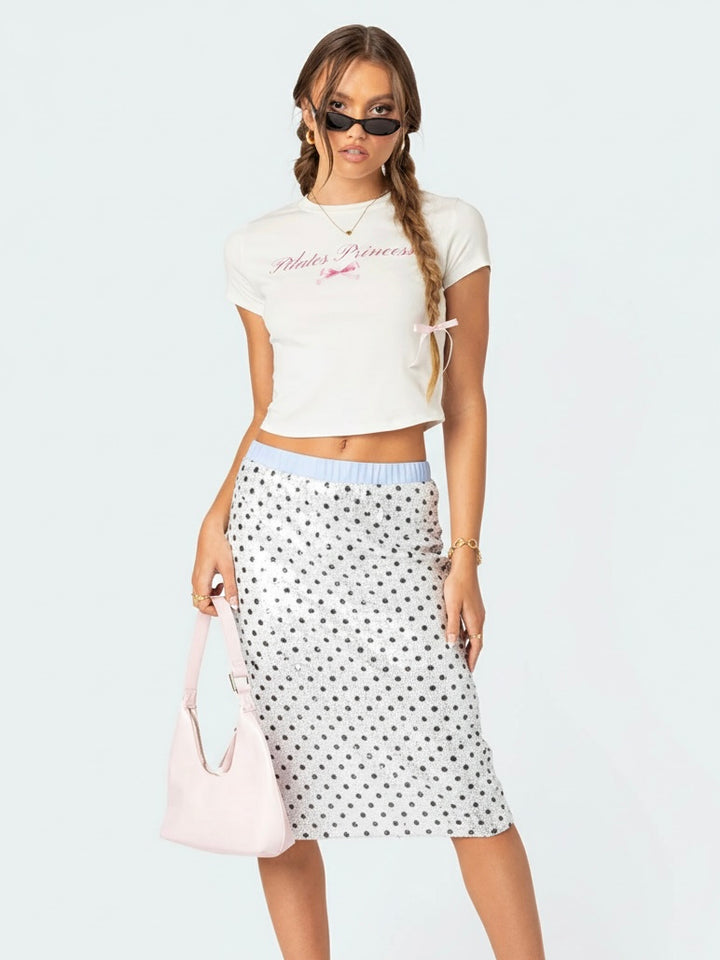 Polkadot lace skirt