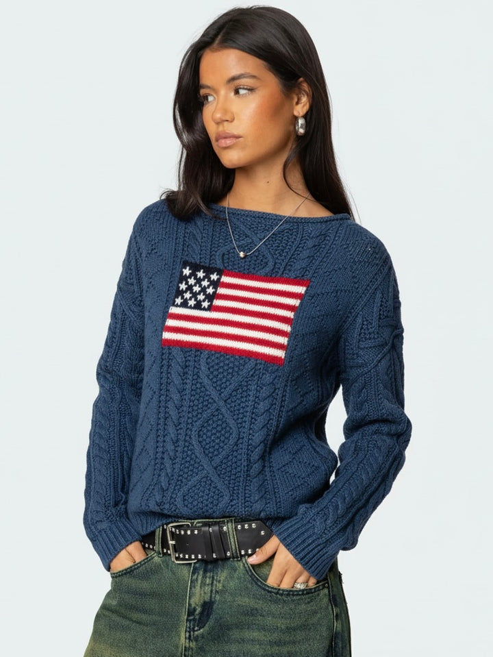 American Flag Sweater