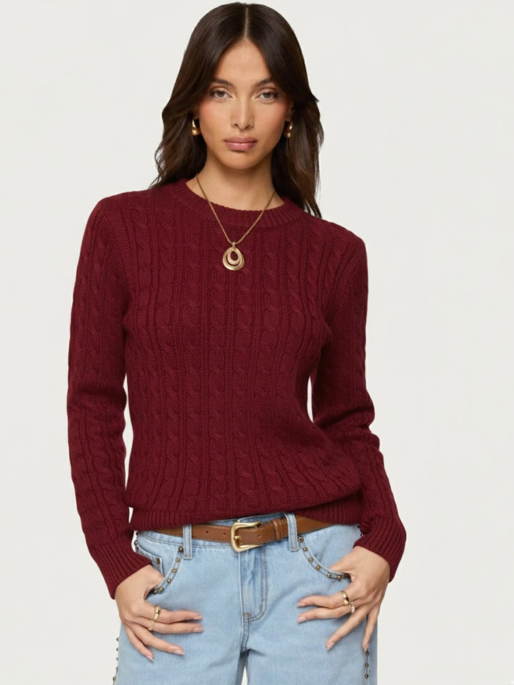 Long sleeve cableknit