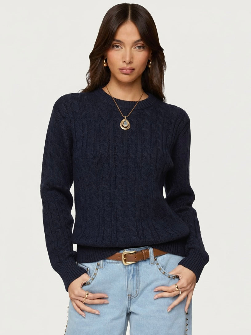 Long sleeve cableknit