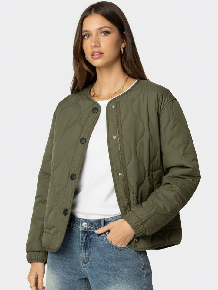 Lattice Cotton-padded Coat