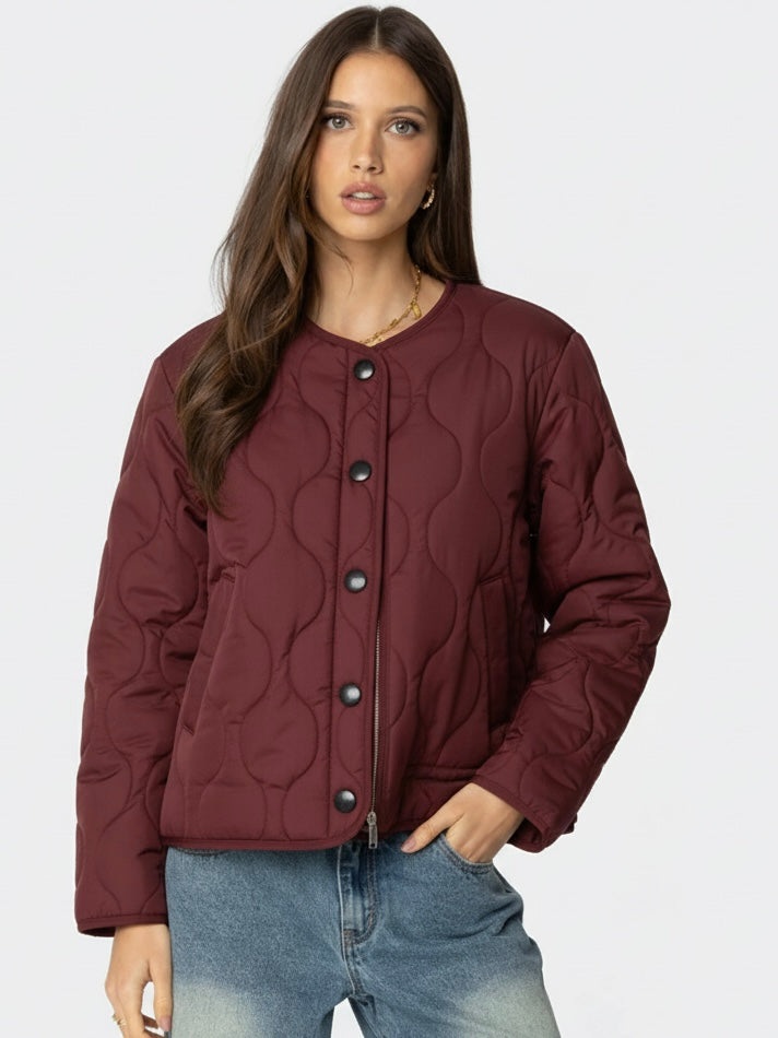 Lattice Cotton-padded Coat