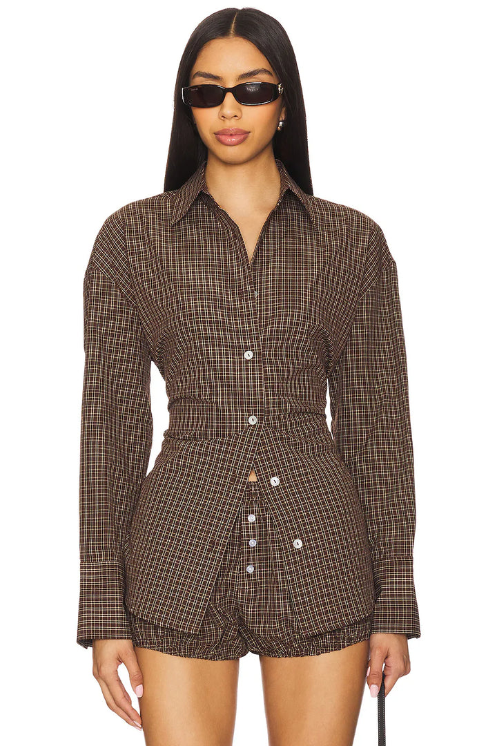 Brown Check Shirt