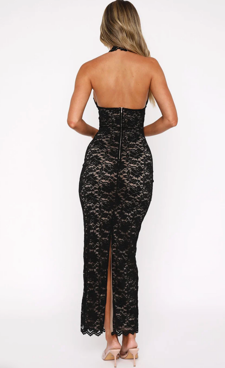Lace Maxi Dress Black