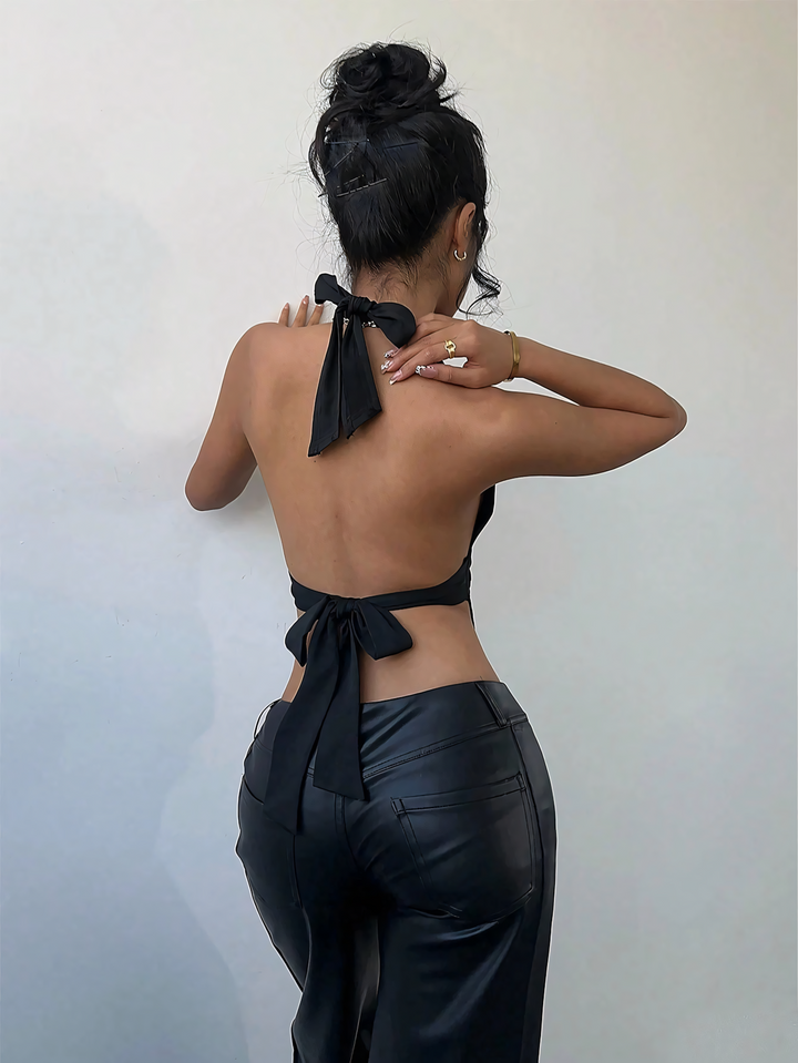 Deep V Neck Halter Top