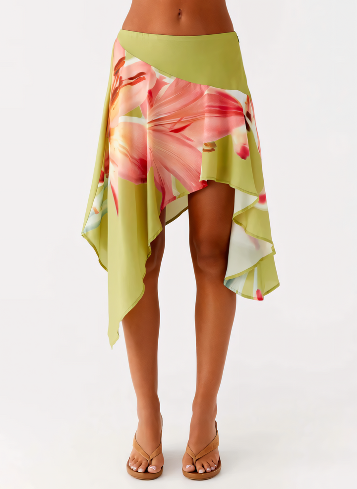 Petal Drift Midi Skirt