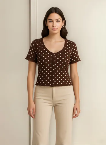 Vintage Charm Polka Top