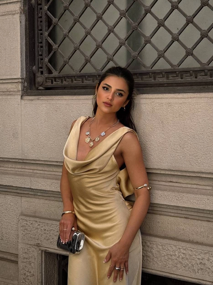 Golden Hour Satin Gown