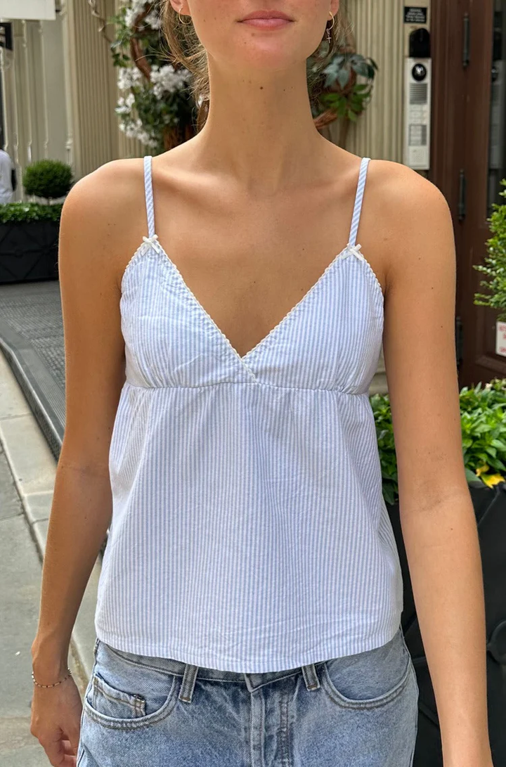 Sweet Haven Striped Bow Cami