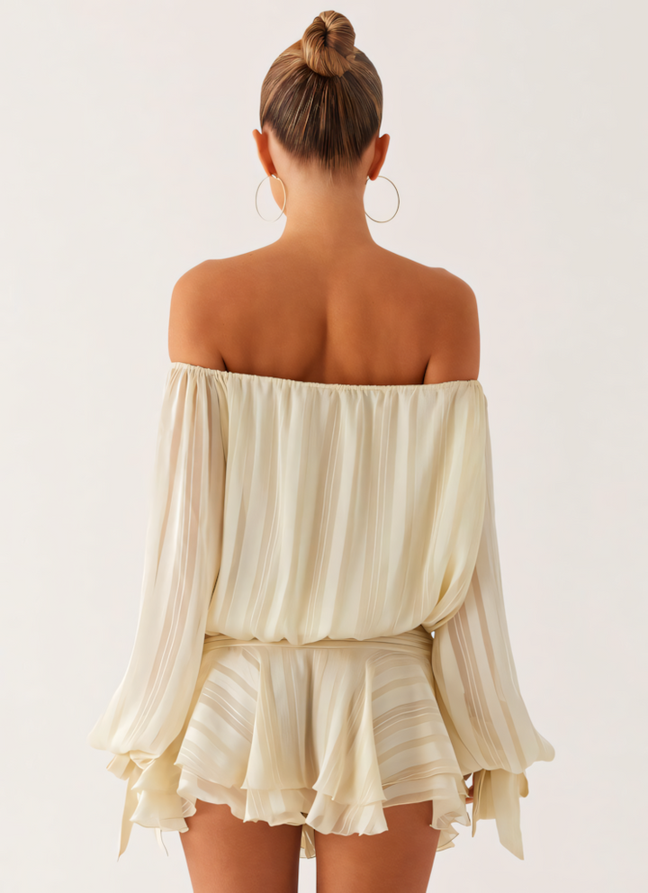 Balloon Sleeve Mini Dress