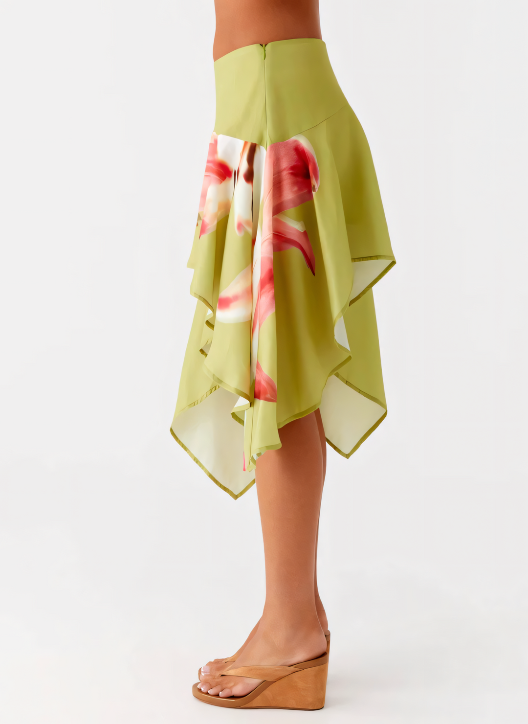 Petal Drift Midi Skirt