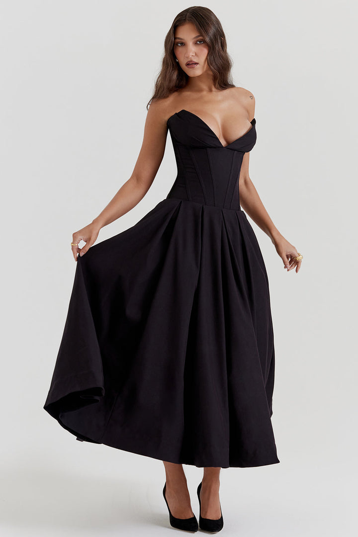 Lady Strapless Midi Dress